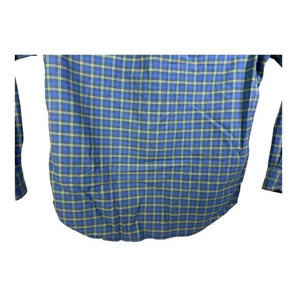 Ralph Lauren Mens Large Long Sleeve Blue Green Red Check Button Up Shirt - Picture 7 of 12